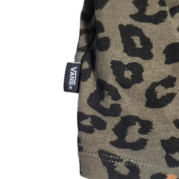 Vans Leopard Printed Boxy Mock Neck Long Sleeve T-Shirt Small - Picture 6 of 7